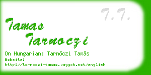 tamas tarnoczi business card