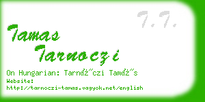 tamas tarnoczi business card